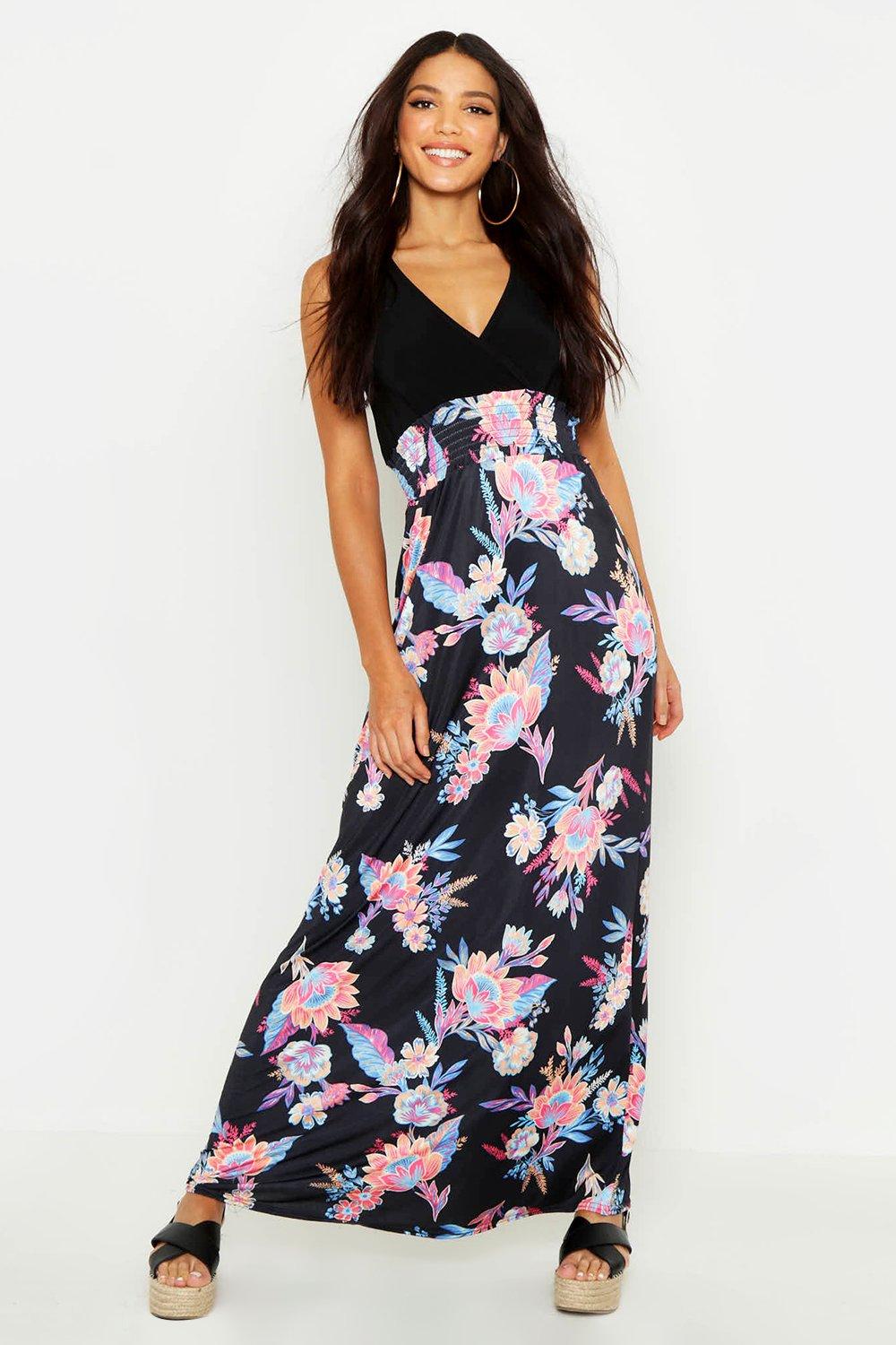 Women's Floral Print Maxi Dress | Boohoo UK